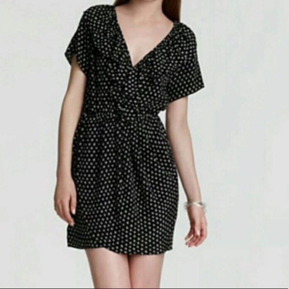 Amanda Uprichard Black Polka
Dot Dress Short Sleeve size medium